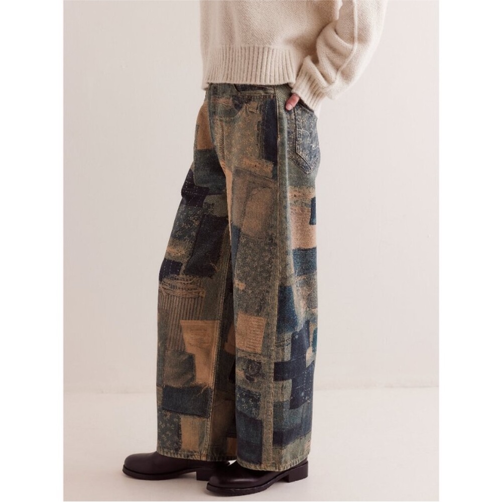 We the Free Illusions Printed Patchwork Relaxed J… - image 2